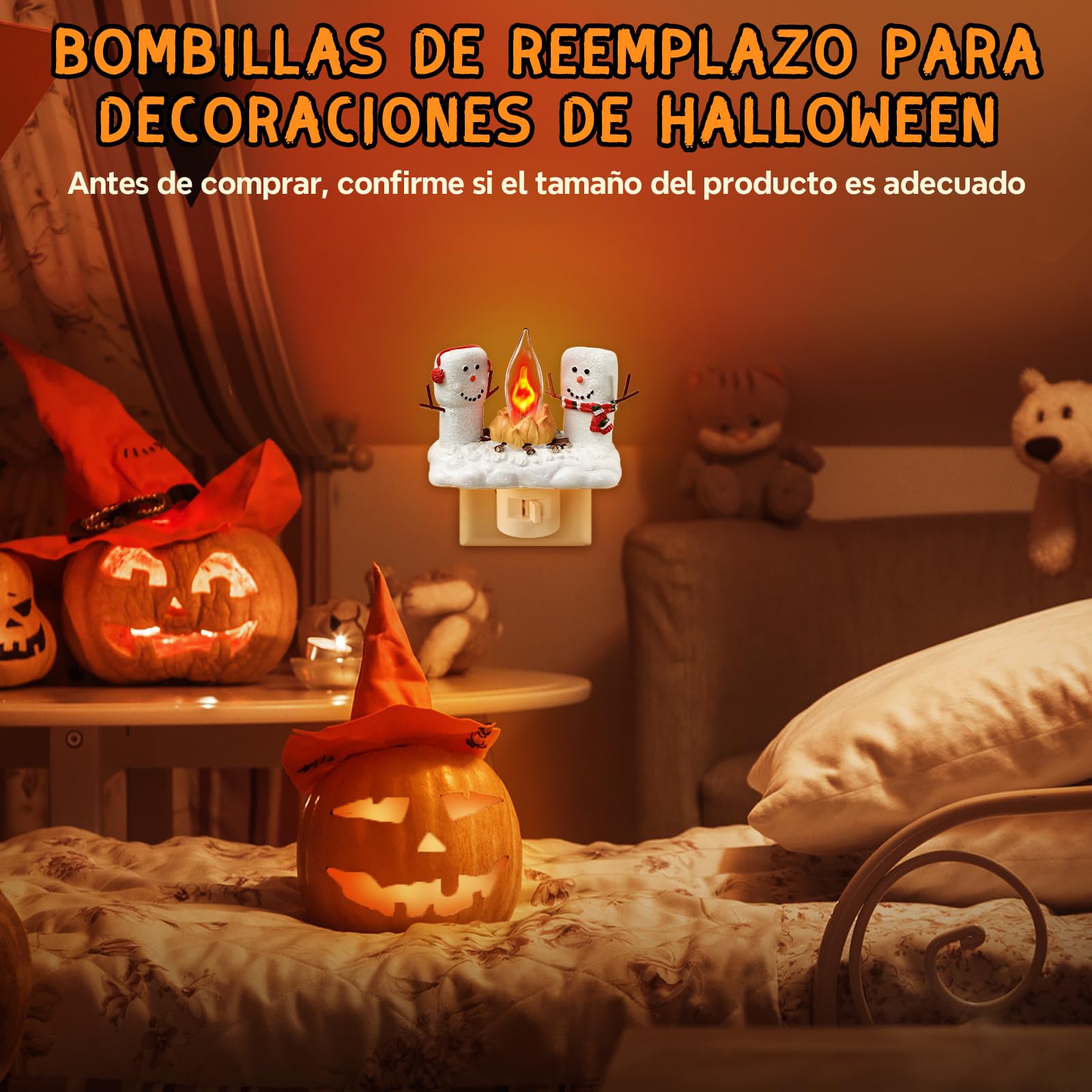 Bombillas de Vela E10 230V, Blanca Cálida Efecto Llama Bombillas E10 Bombilla de repuesto de 1,5 W para velas de Navidad para Arcos, Luces de Puente, Velas de Navidad (Pack de 4)