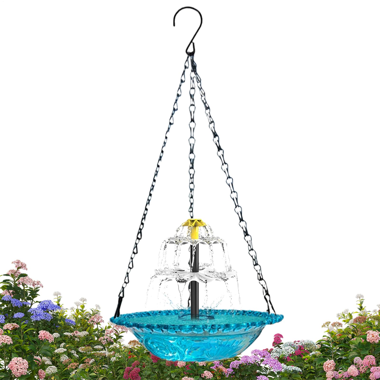 Fontaine solaire pour oiseau et bassin de jardin élégant cascade