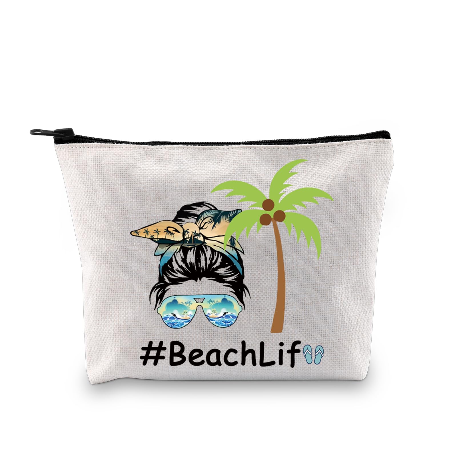 Beach Cosmetic Bag Summer Vocation Gifts Beach Life Beach Lover Gifts for Women Girls (#BeachLife ku), #Beachlife Ku, fashion