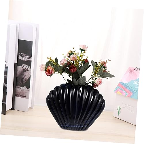 Miniatura 2 de Holibanna Jarrón de conchas de cerámica Macetas de cerámica Maceta de centro de mesa floral Contenedor de flores para el hogar, florero hidropónico,