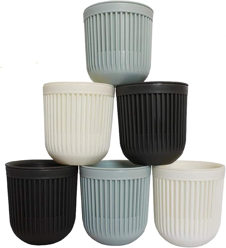 Bellamy L Conjunto com 6 vasos suspensos de plástico para plantas
