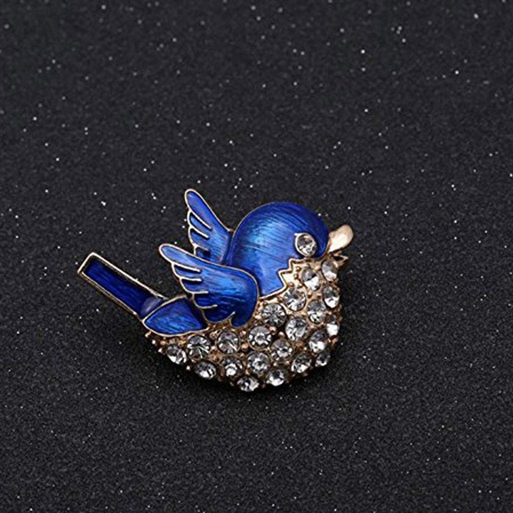 WXKAGF Brosche Broschen für Frauen – Kristall-Vogel-Brosche, Anstecknadeln, Hochzeitsdekoration, Kleidung, Ornamente