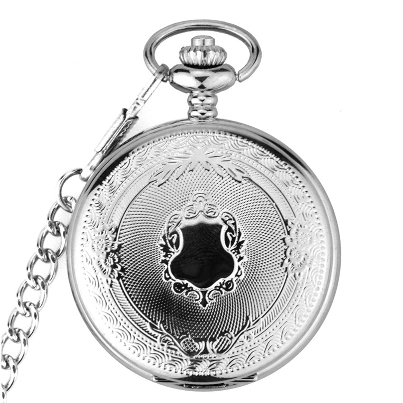 Collar de Reloj de Bolsillo mecánico Vintage para Hombres y Mujeres, diseño de Esqueleto con números Romanos, Elegante Reloj de Pared Tallado