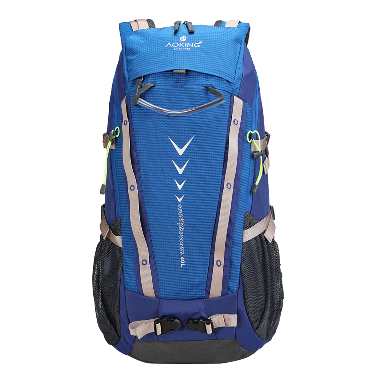 Aoking Mochila senderismo 40-50 L impermeable con silbato SOS y funda para lluvia