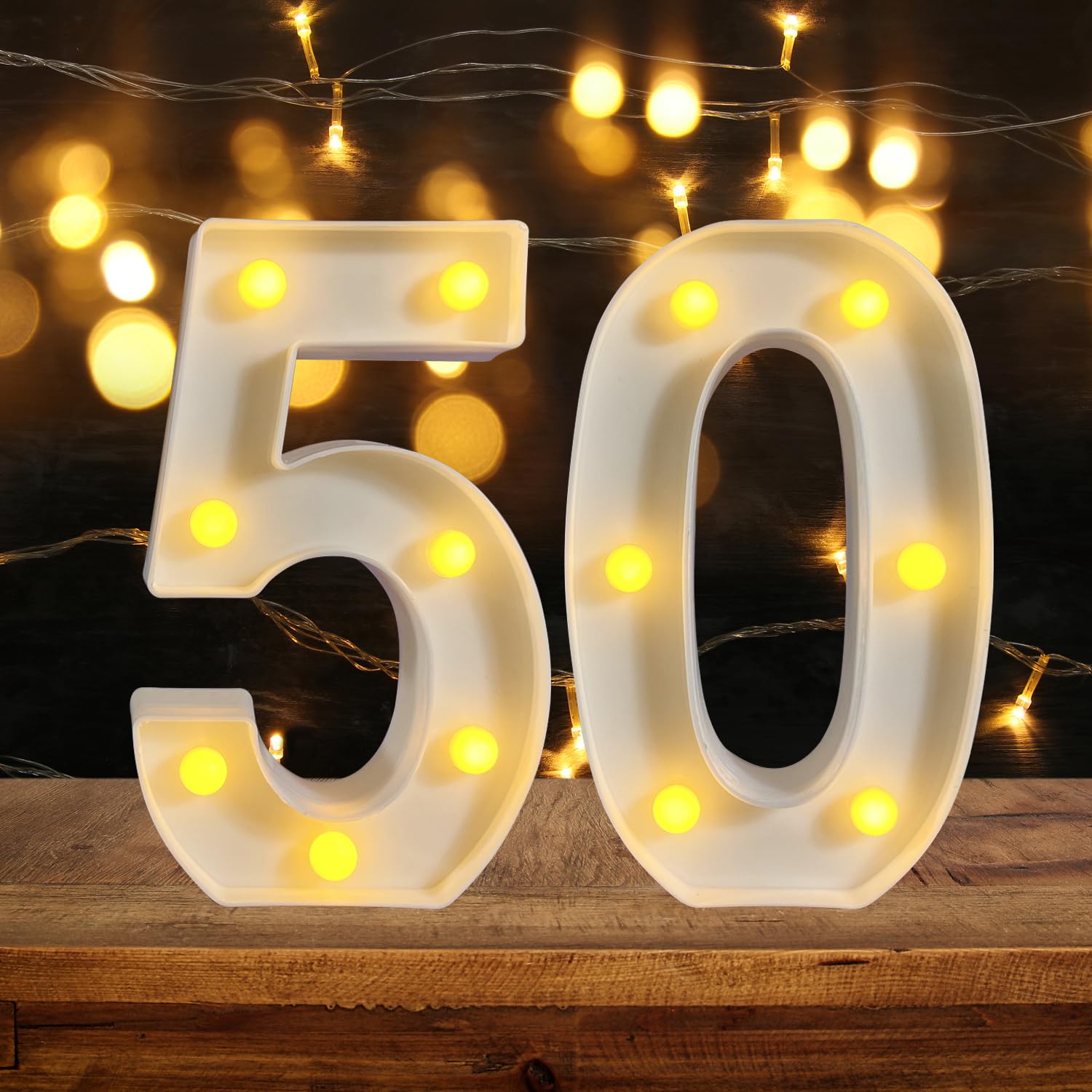 Amazon.com: ZUOKEMY 50th Birthday Decoration LED Light up Numbers