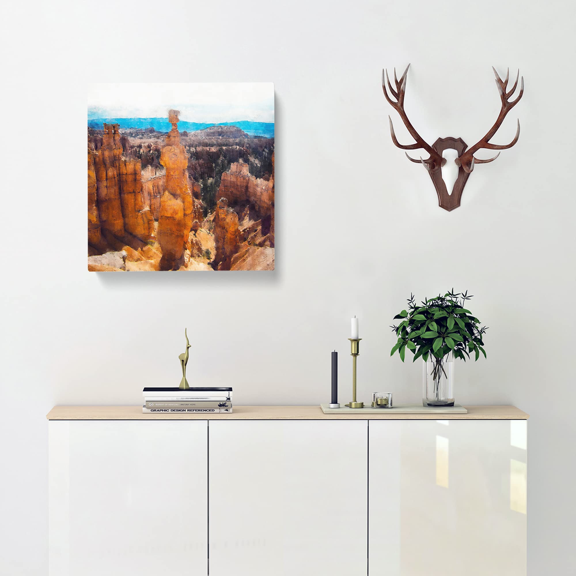 Bryce Canyon In Utah Canvas Print, Mixed, 35L x 35W cm - Image 2