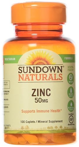 Sundown, Cápsulas de gluconato de zinc de 50 Mg, 100 ct