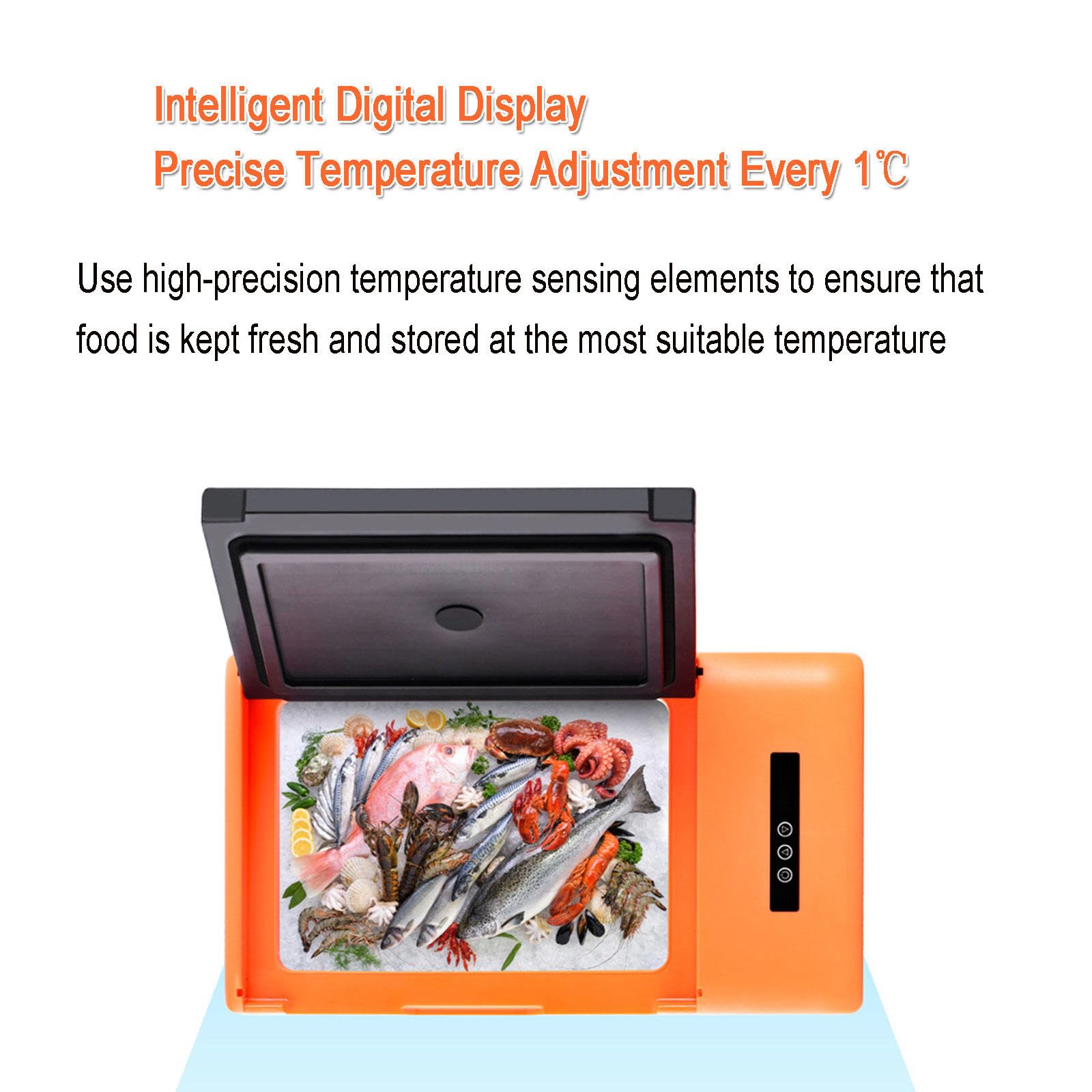 Refrigerador para AutomóVil de 12/24 V, Refrigerador para AutomóVil de 20 L, Congelador PortáTil Refrigerador Compresor EléCtrico para VehíCulos Viaje para Acampar Al Aire Libre