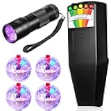 Dunzy 6 Pcs Ghost Hunting Equipment Kit Include 1 Emf Meter 1 UV Flashlight and 4 LED Light up Pet Cat Ball Ghost Investigation Paranormal Equipment for Home Office Inspections Gifts(Portable)