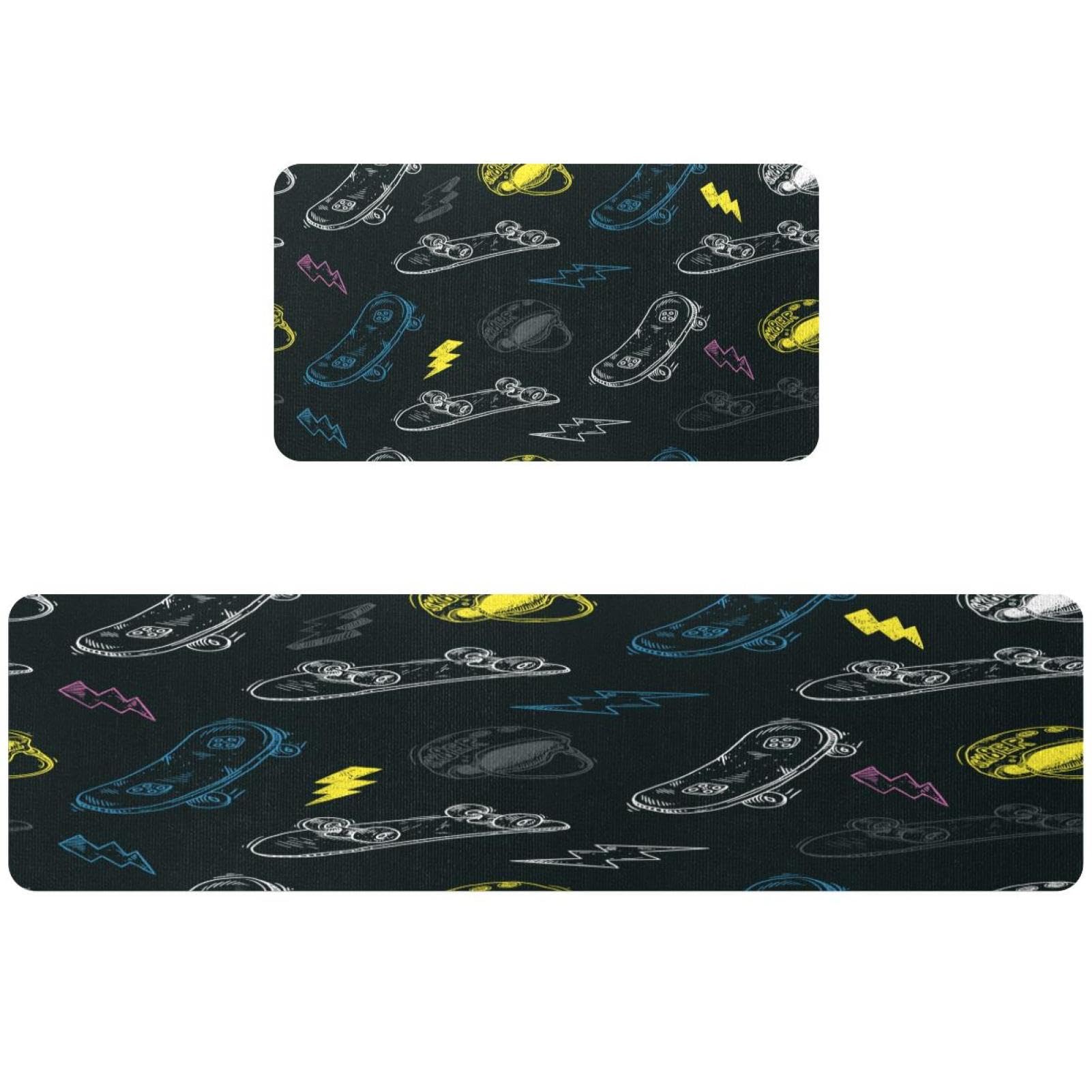 Alfombra de cocina antideslizante juego de 2 alfombras de cocina lavables absorbentes y cómodas