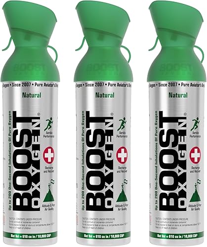 Miniatura 39 de Boost Oxygen Recipiente grande natural de 10 L | Soporte respiratorio para recuperación aeróbica, altitud, rendimiento y salud (paquete de 2)