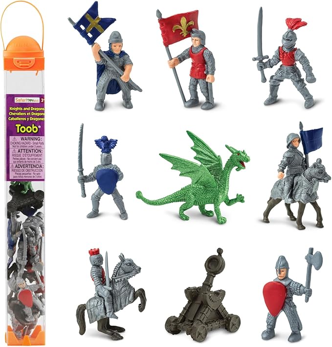 Highguard von Spielern zerstoßen 6 71Vyd8So69L. AC SX679 Safari Ltd. Knights & Dragons Toob - Set of 10 Mini Figurines: Red & Blue Kingdom Knights, Catapult, and Green Dragon - History Learning Toy Figures for Boys, Girls & Kids Ages 3+