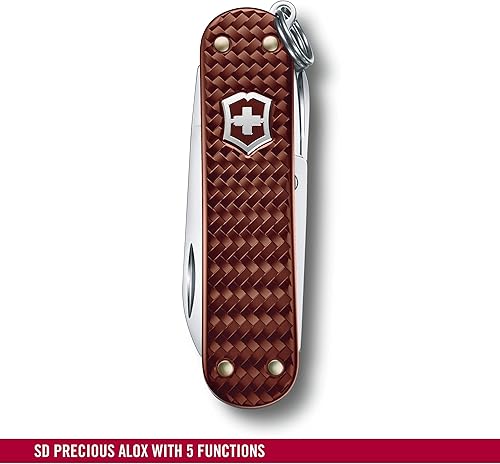 Vista 15 de Victorinox Classic SD Precious Alox Swiss Army Cuchillo compacto de 5 funciones de fabricación suiza con hoja pequeña, destornillador y llavero