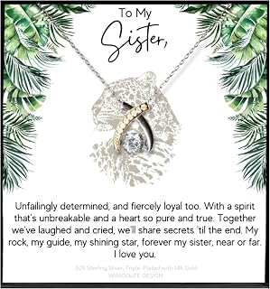 To My Sister Necklace, Best Sibling Gifts, Birthday Jewelry for Sibling, Sister Gifts From Brother, Bride Gift From Brother