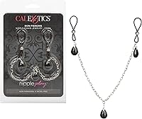 Vista 1 de CalExotics Novedades Nipple Play - Joyería de cadena sin perforación, ónix/negro