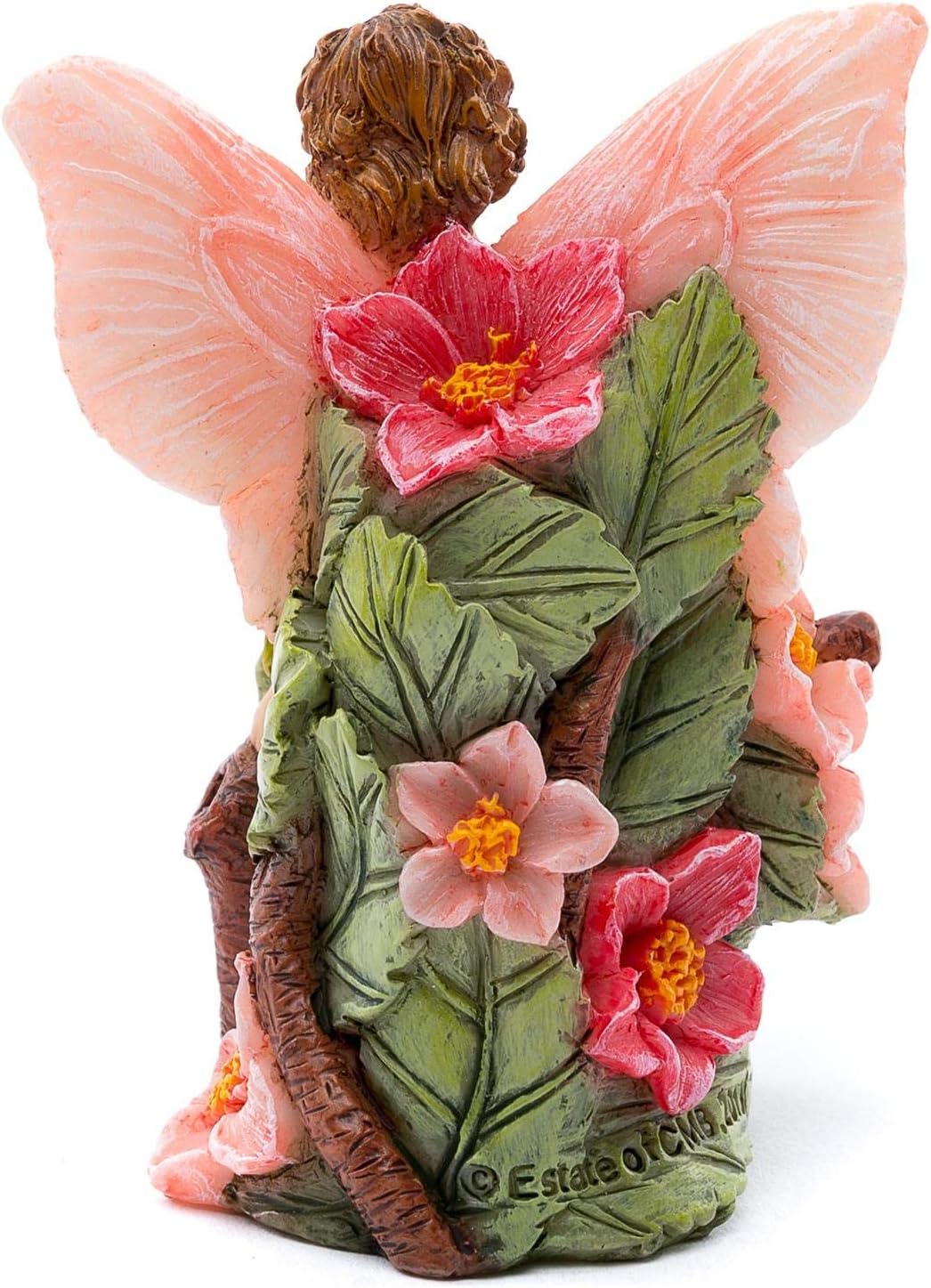 Cane Companions Apple Blossom Flower Fairy Plant Stake Topper - Handmade Flower Pot Garden Ornament - Outdoor Figurine