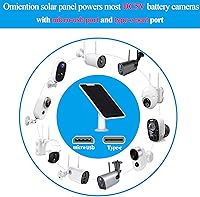 Vista 2 de Panel solar mejorado de 5 V 6 W para cámara de seguridad, compatible con Eufycam 2C2C Pro22 ProE20E40E, fuente de alimentación continua con puerto