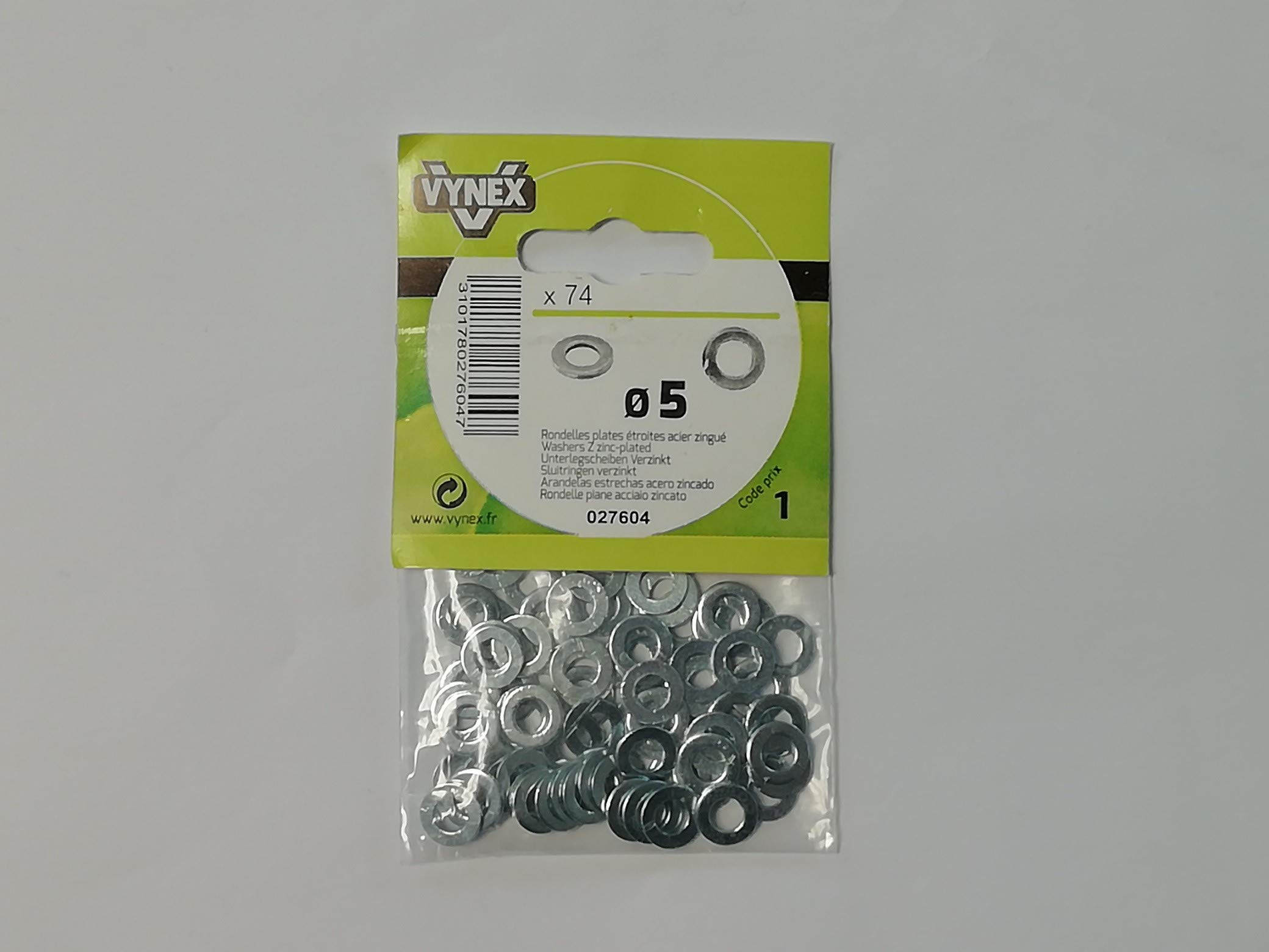 VYNEX 3101780276047 Narrow Flat Washer D.5 CP:1, Grey, One Size - Image 4