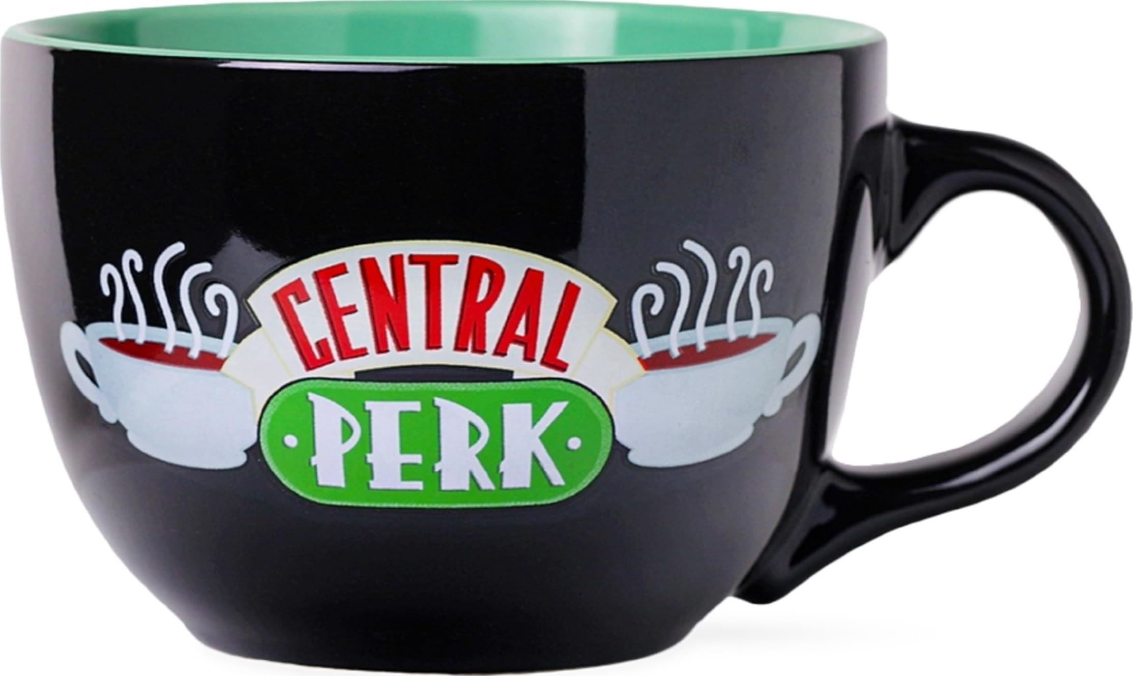 Silver Buffalo Friends Central Perk Keramiktasse übergroß für Kaffee, Suppe, 680 ml