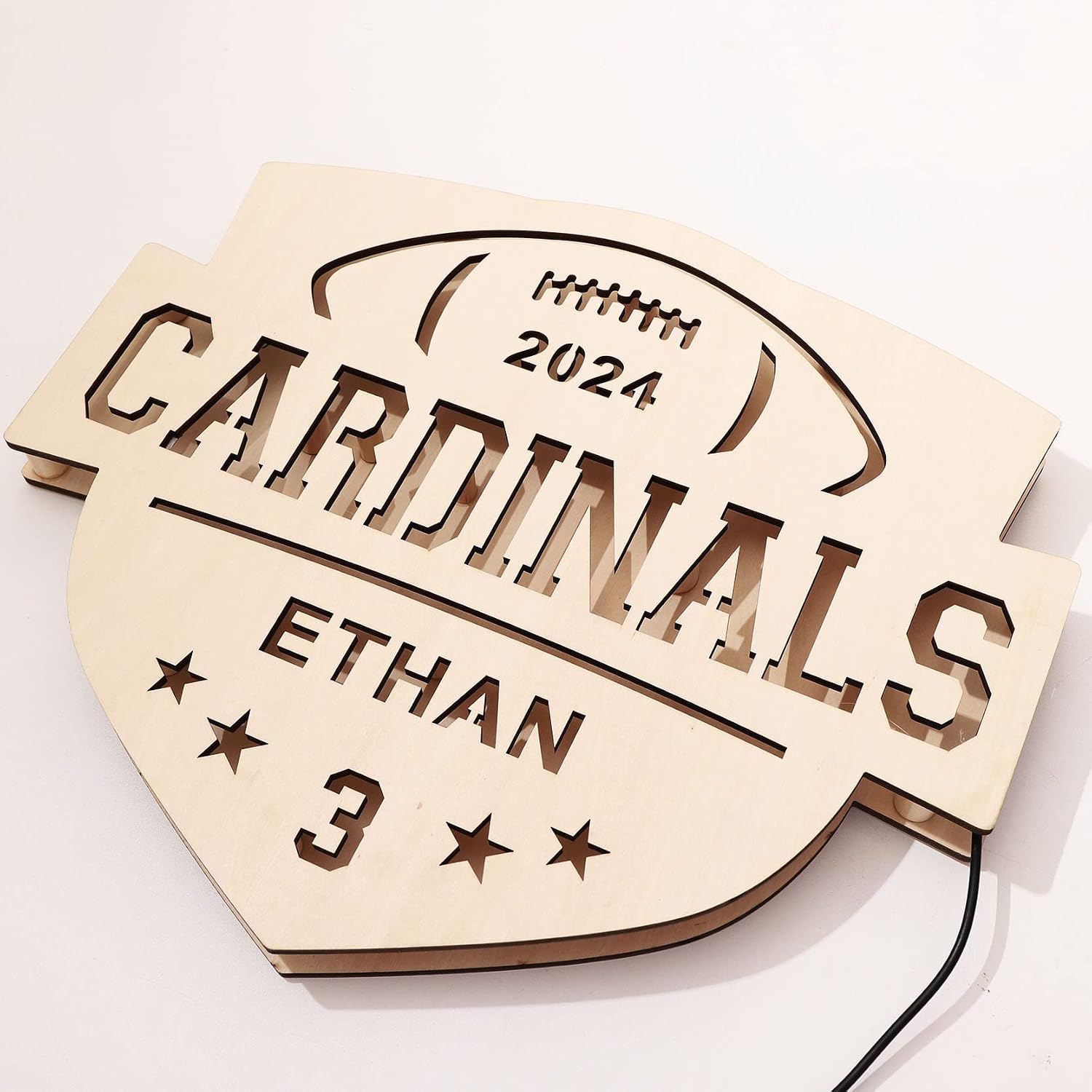Personalized Football Team Neon Sign, Name Led Light Up Light, Sign Wall Decor, American Art