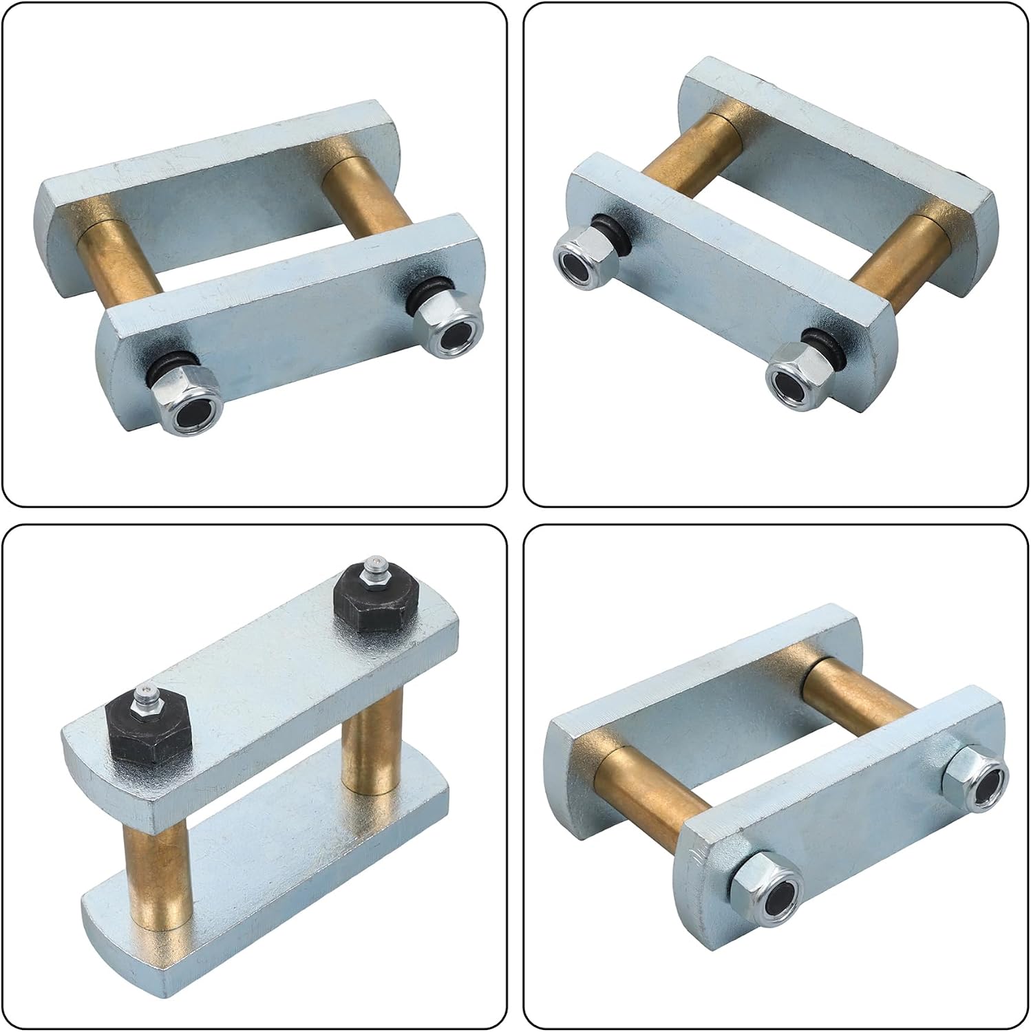 Heavy Duty Trailer Shackle Upgrade Kit 3.125" Shackles for Tandem Axle, Replacement for UO12-021