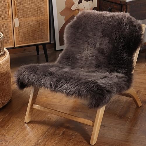 Vista 146 de Alfombra de piel de oveja auténtica de alta calidad, piel de oveja australiana, esponjosa, de lujo, natural, de piel de cordero esponjosa, funda