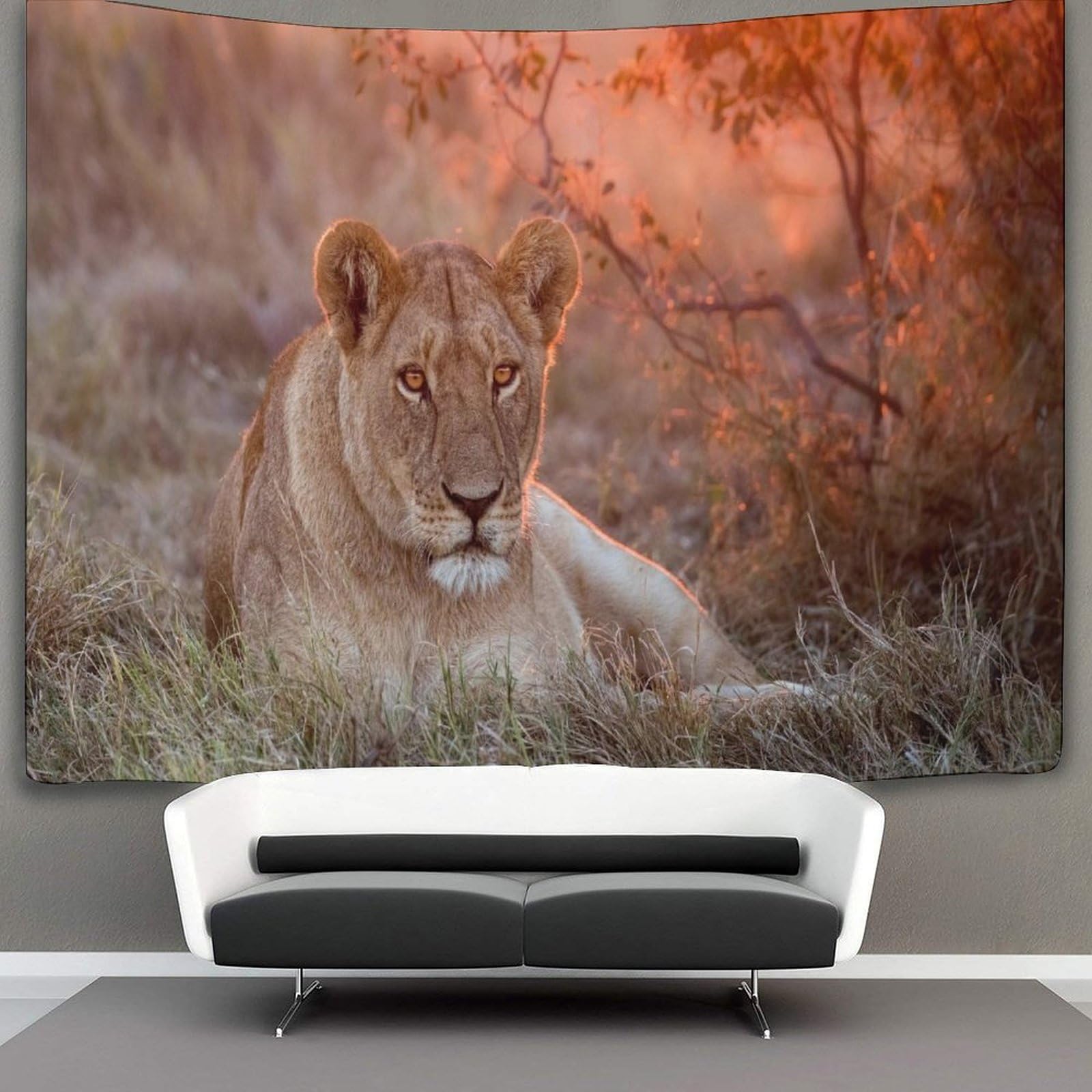 kaiyun 130cmx150cm Tapestry Lion Tapestries Animal 3D Printing Wall Hanging Home Decorations