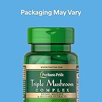 Vista 2 de Puritan's Pride Triple Mushroom Complex, Reishi, Maitake & Shiitake Extracts, Organic Mushroom Extracts, 60 Vegetarian Cpasules
