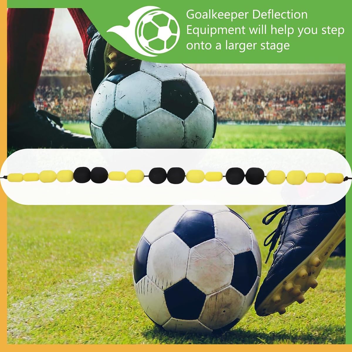 Équipement d'entraînement de gardien de but, équipement de déflexion de gardien de but de 2,5 m for l'entraînement de réflexe et d'agilité, déflecteur à ligne unique avec 2 sacs d'eau, équipement d'en