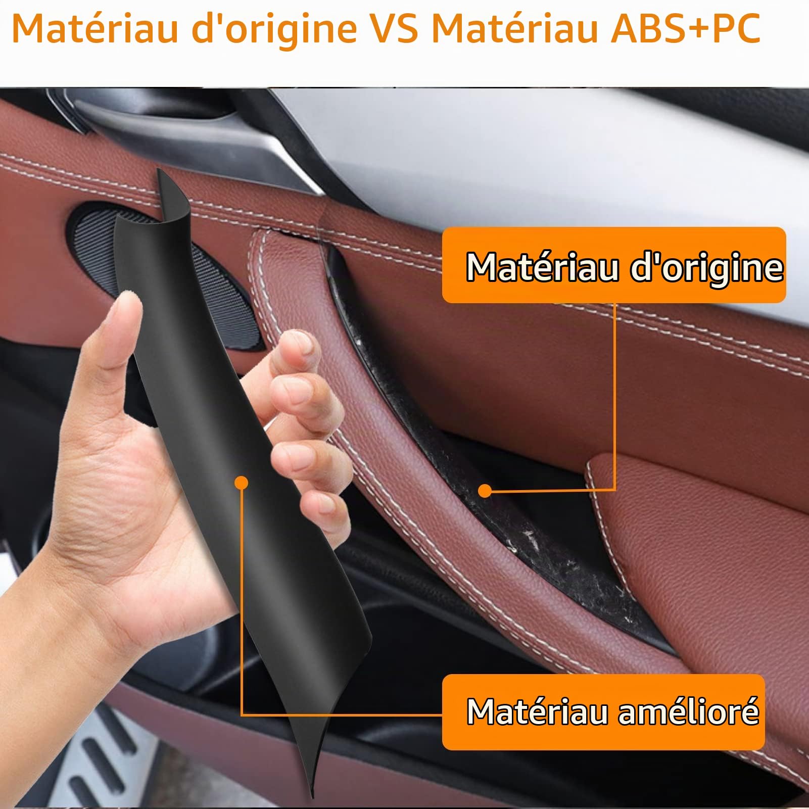 TTCR-II 3PCS Poignées de Porte Compatible avec BMW X5 F15 X6 F16 | Poignées de Porte Avant Droite X5 F15 2014-2018, Portes Arrière Gauche et Portes Arrière Droite X6 F16 2015-2018 (Noir)