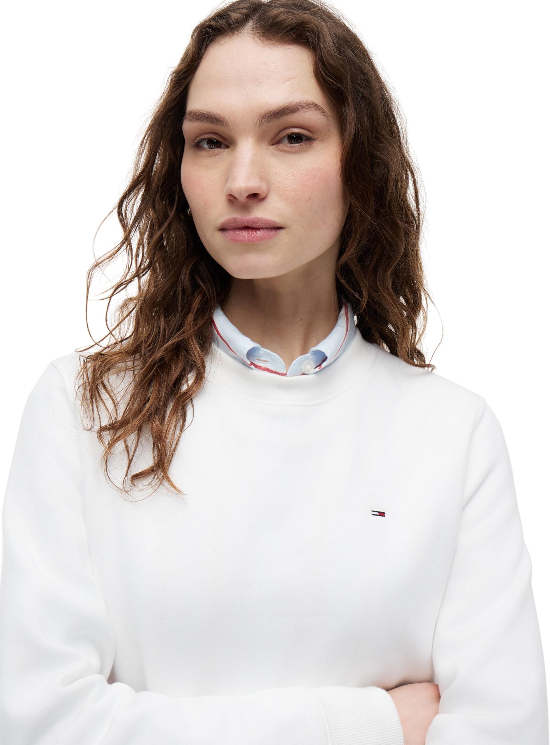 Tommy Jeans Damen Pullover Crew Neck Rundhalsausschnitt