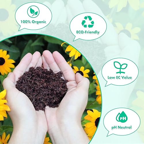 Miniatura 4 de 4 piezas de ladrillo de coco comprimido, ladrillo de turba de coco comprimido natural, sustrato de fibra de coco con bajo EC y equilibrio de pH para