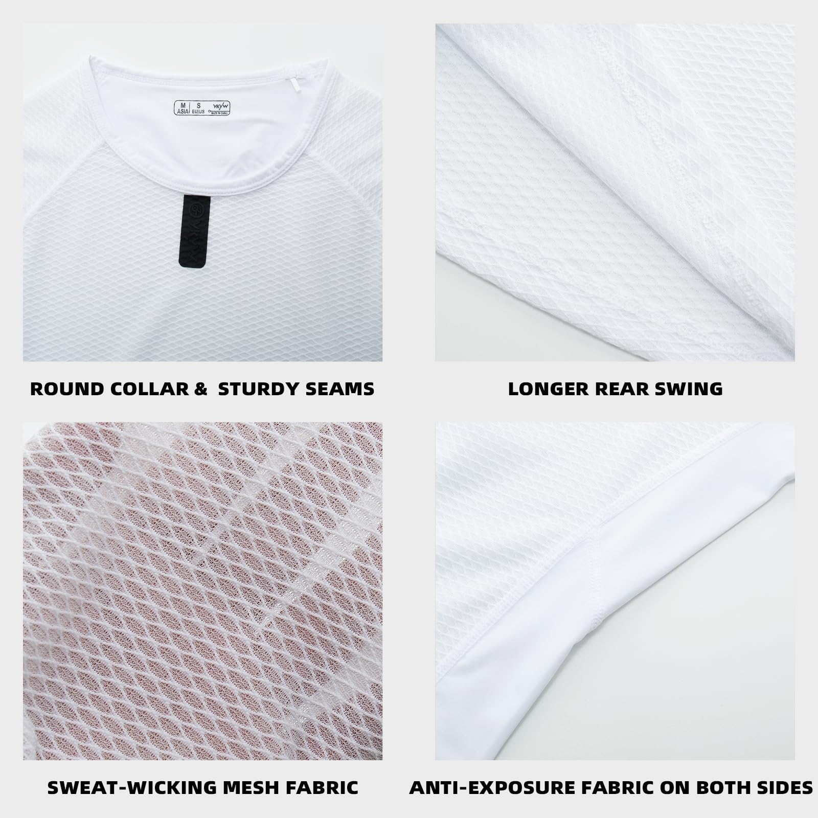 YKYWBIKE Radunterhemd für Damen, schnelltrocknend, ärmellos, Kompressions-Mesh-Unterhemd, atmungsaktiv, Biker-Shirt