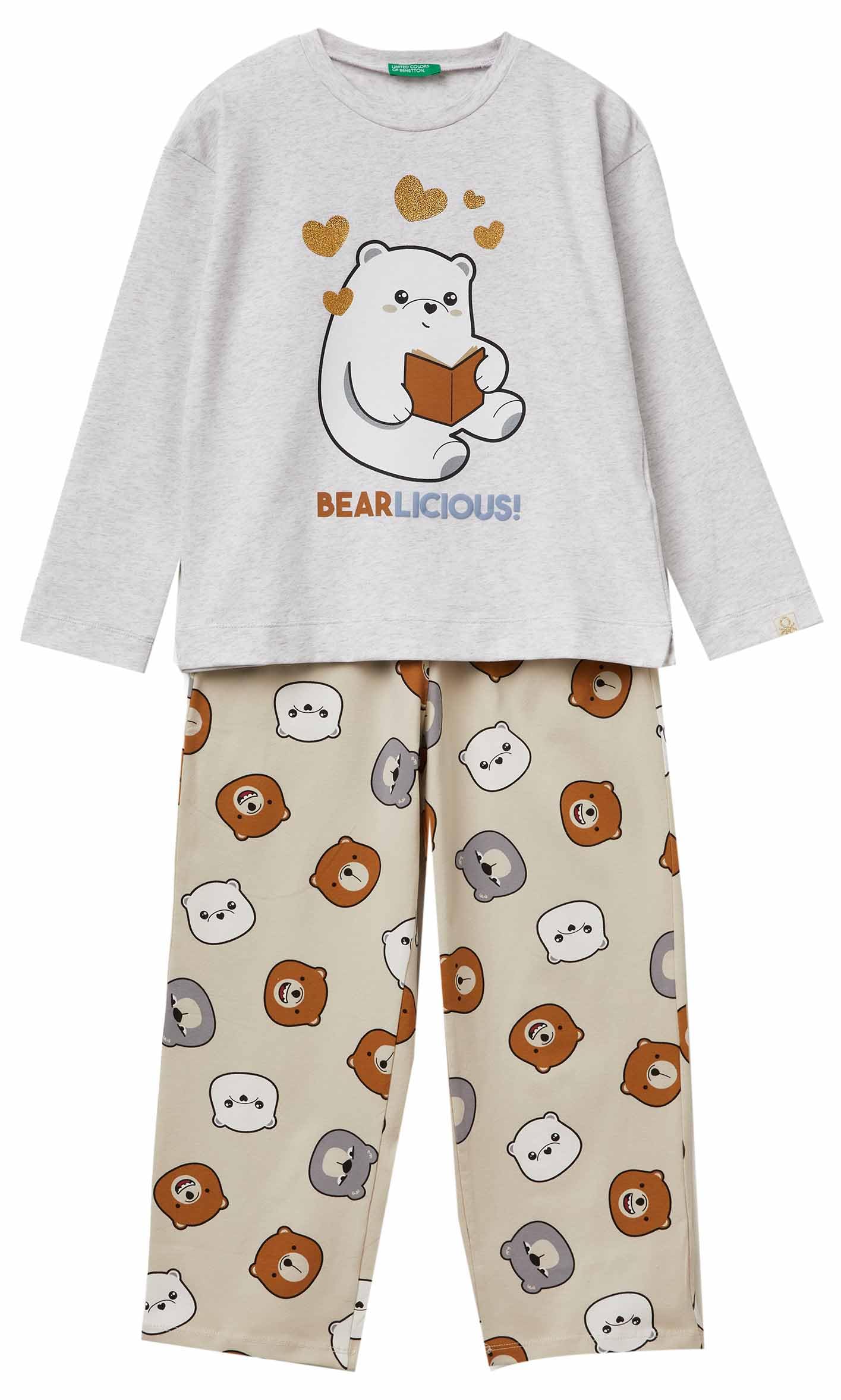 United Colors of Benetton Pig(Maglia+Pant) 3dke0p09p Set di Pigiama Bambine e Ragazze