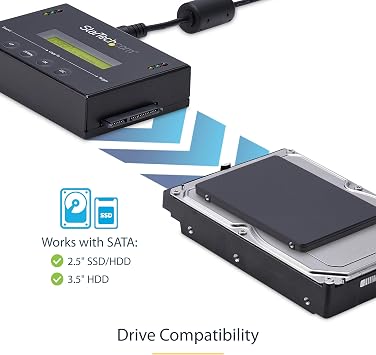 StarTech 1:1 SATA Duplicator with Image Manager, 6GB/min, LCD (SATDUP11IMG)