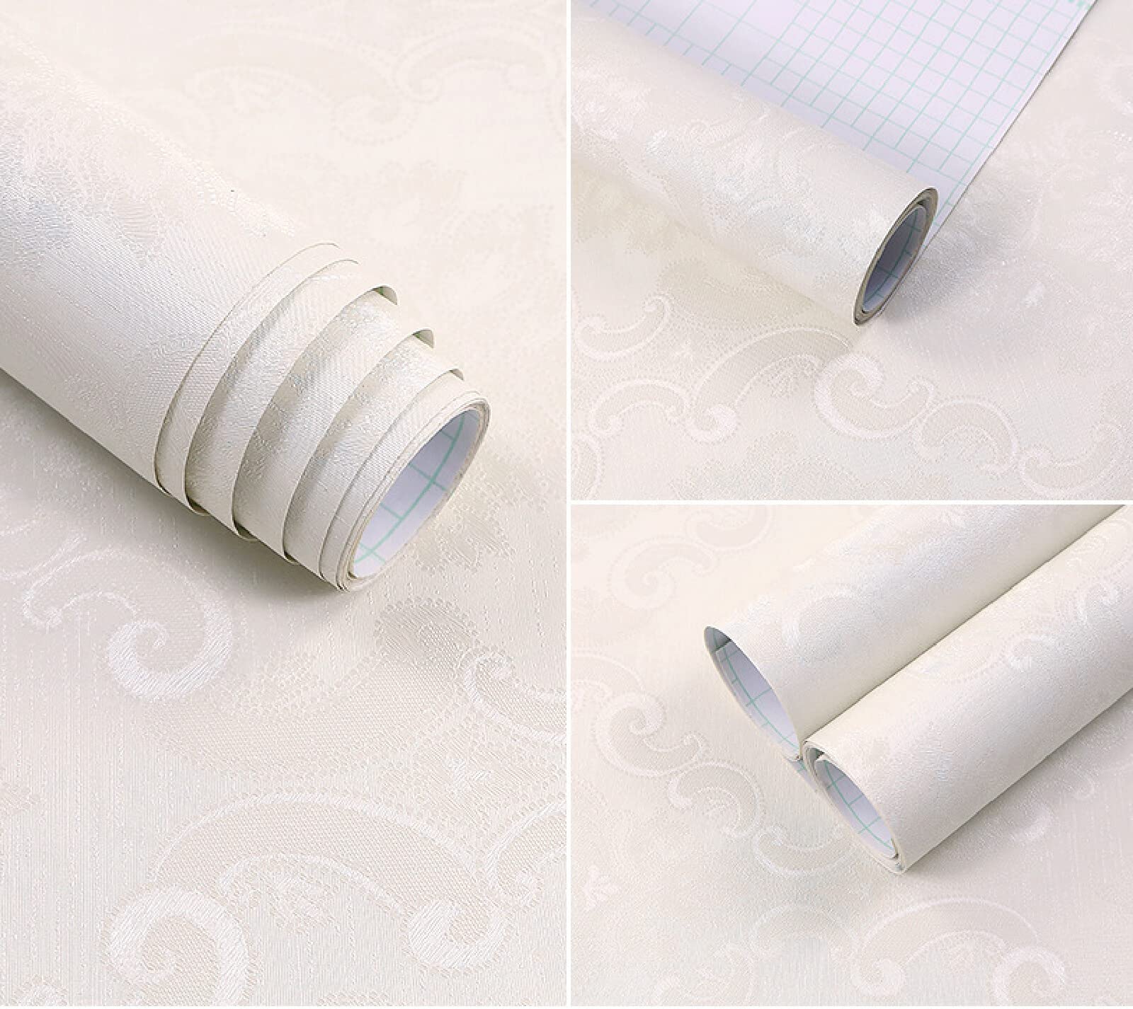 Papier kontaktowy samoprzylepny łazienka winyl tanie tapeta papier winyl folia do mebli naklejki ścienne adamaszek okleina meblowa samoprzylepna A 60 x 500 cm (23,62 x 196,85 cala)