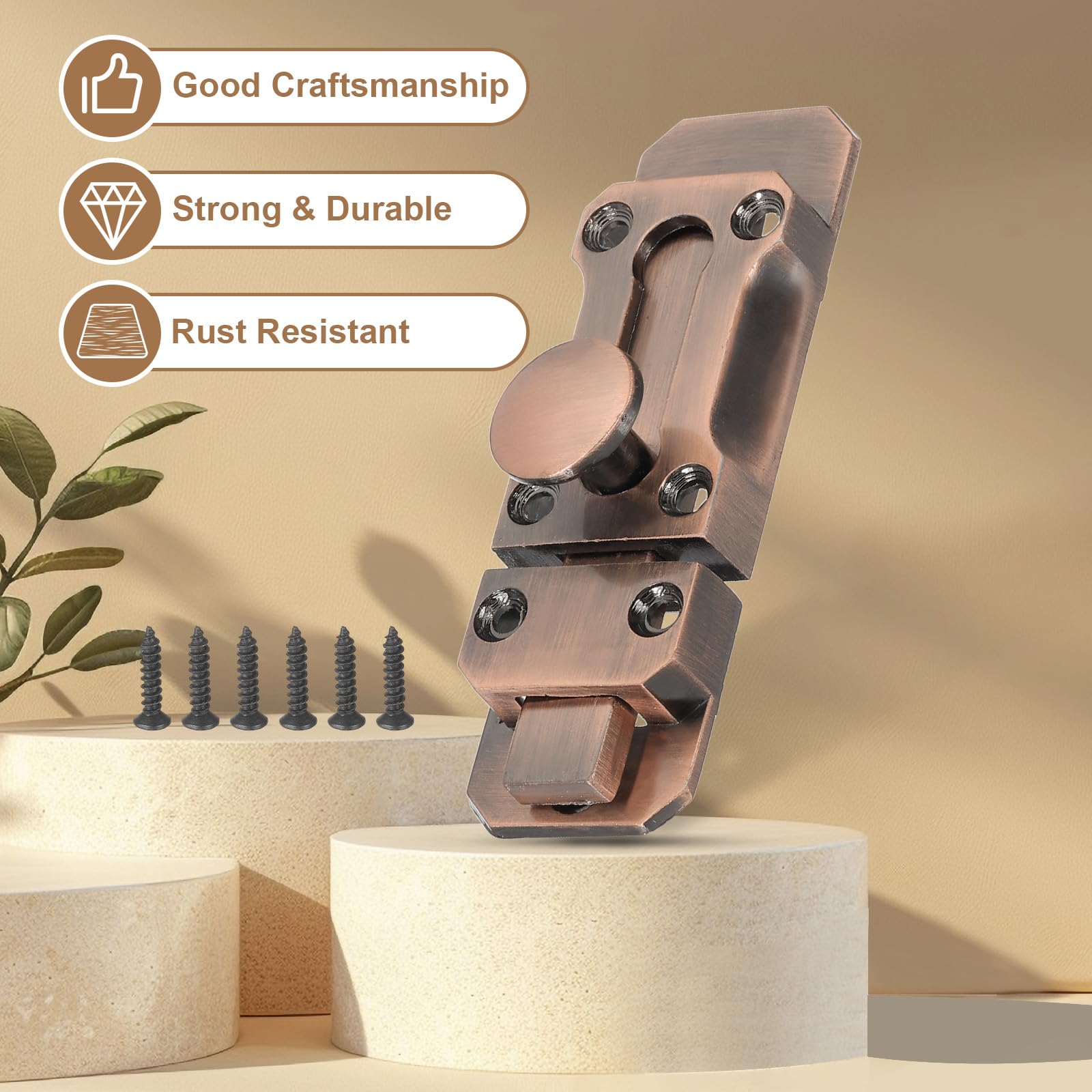 PATIKIL Barrel Bolt Latch - Image 3