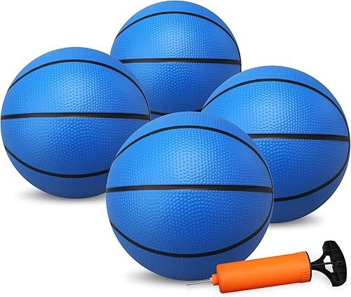 Dilabnba Mini pelotas de baloncesto de repuesto de goma de 8 pulgadas para aro de baloncesto, piscina, pelota hinchable suave para playa, juego de