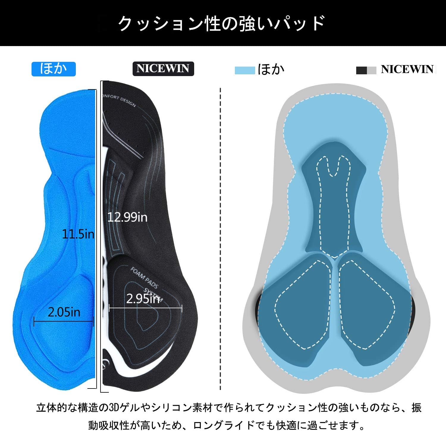 Men's Cycling Shorts Anti-Slip Leg 4D Padded Bike Shorts with 3-Pockets Breathable Biking Bicycle Motorcycle Half-Pants - Image 2