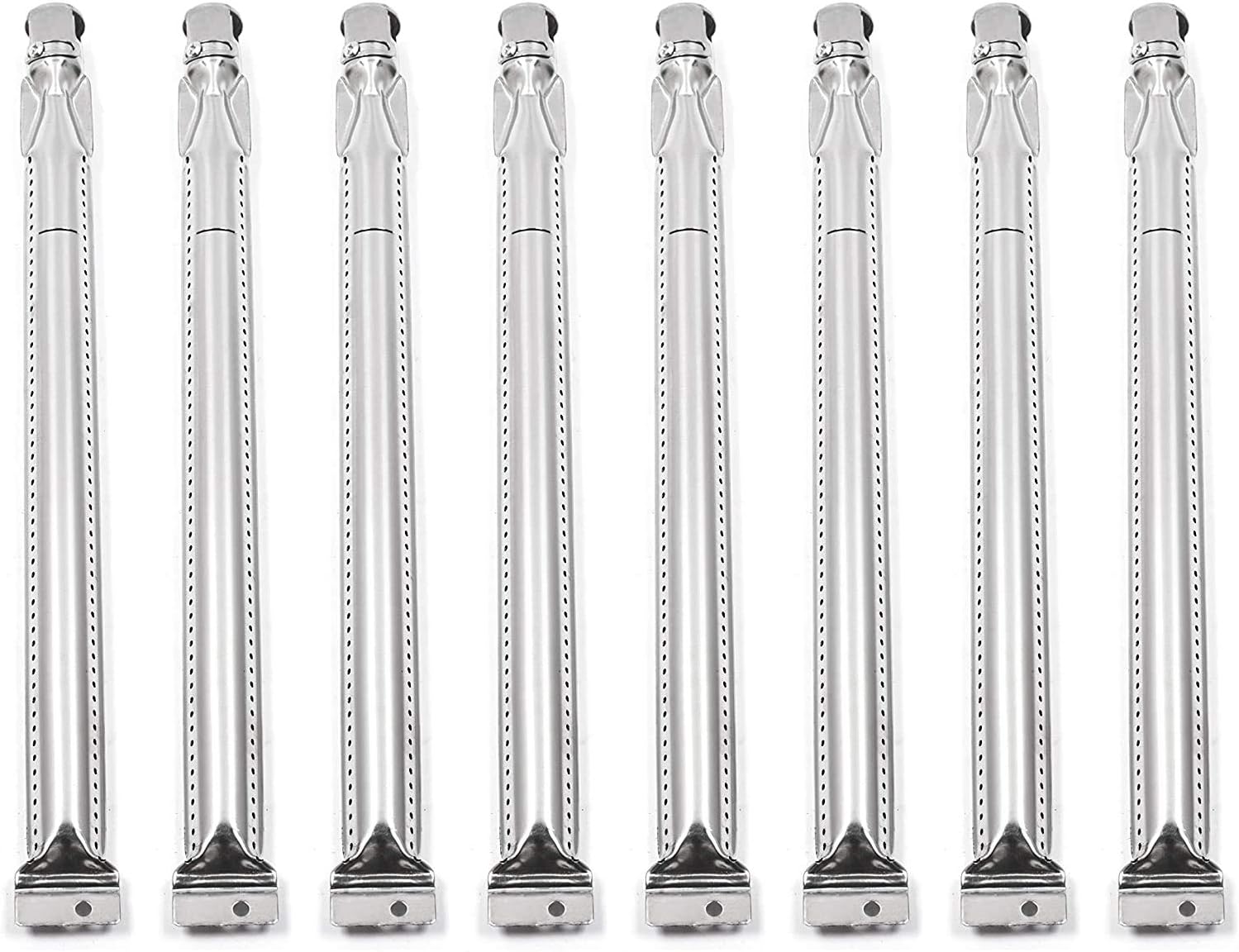 DcYourHome Grill Burners Replacement Straight Stainless Steel Burner Tubes for Grill Chef GR2039201-MM-00, Members Mark Gas Grill, 17 inch Pipe Burner for SAMS Club, Uniflame Grills (8 Pack Burner) : Patio, Lawn & Garden