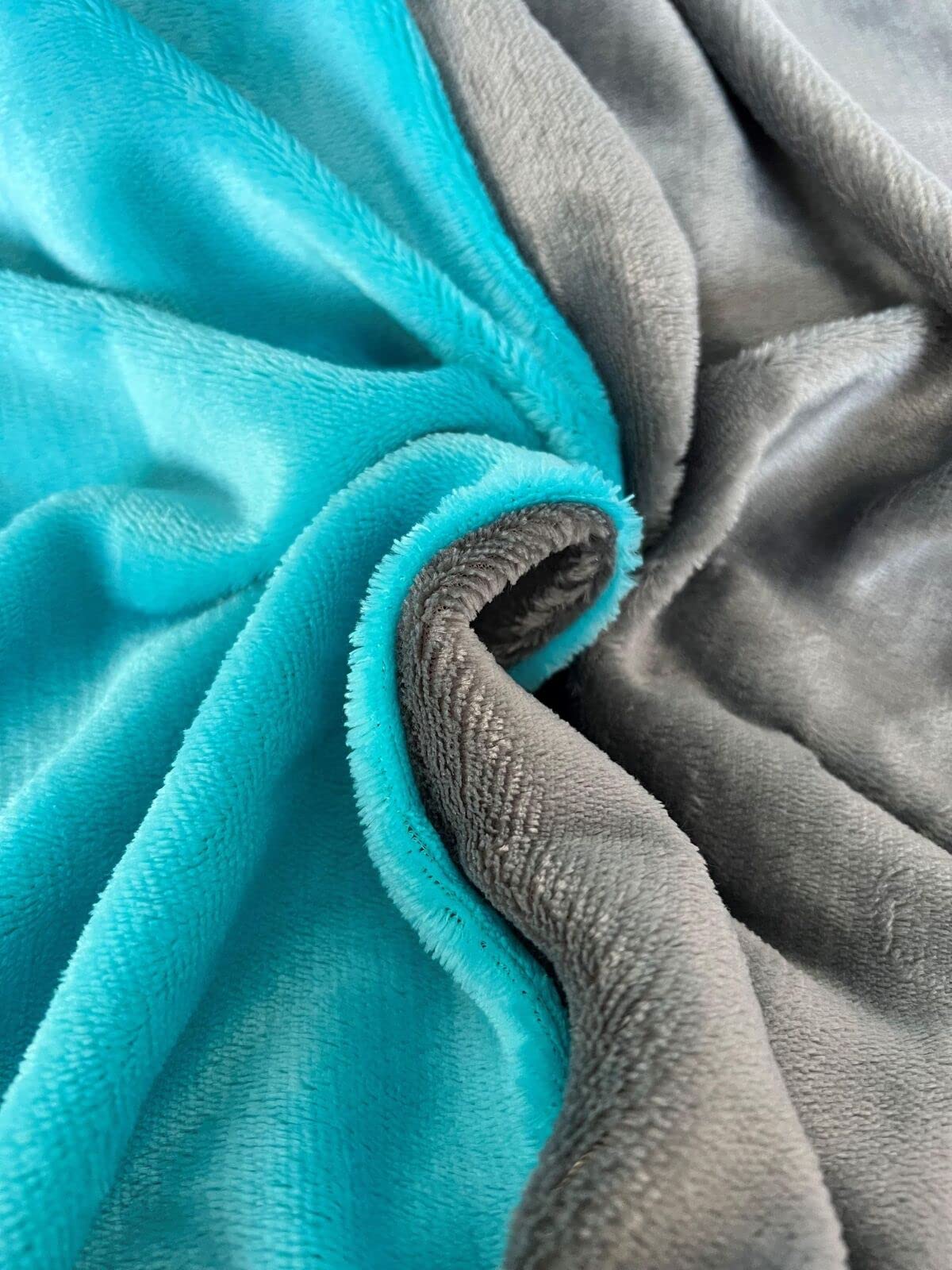 one-home 4 teilig Winter Bettwäsche 135x200 cm Teddy Plüsch Nicki Uni Petrol warm Fleece