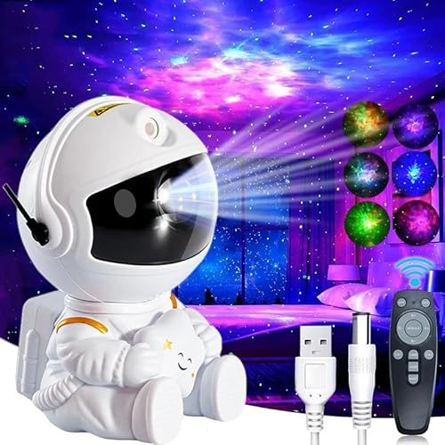 Gadgetly Galaxy Star Projector - 360° Rotating Night Light with 3 Modes & Timer, Perfect for Bedroom, Kids Room, Christmas, Birthdays, Valentine's Day Gifts