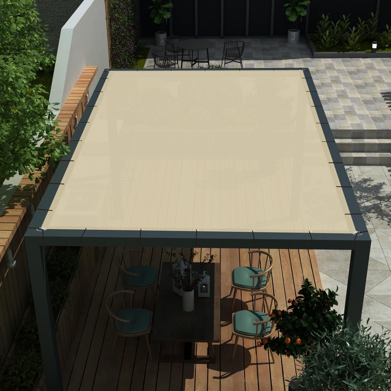 ECOOPTS 11'x23' Sun Shade Sail Straight Edge Sun Shade