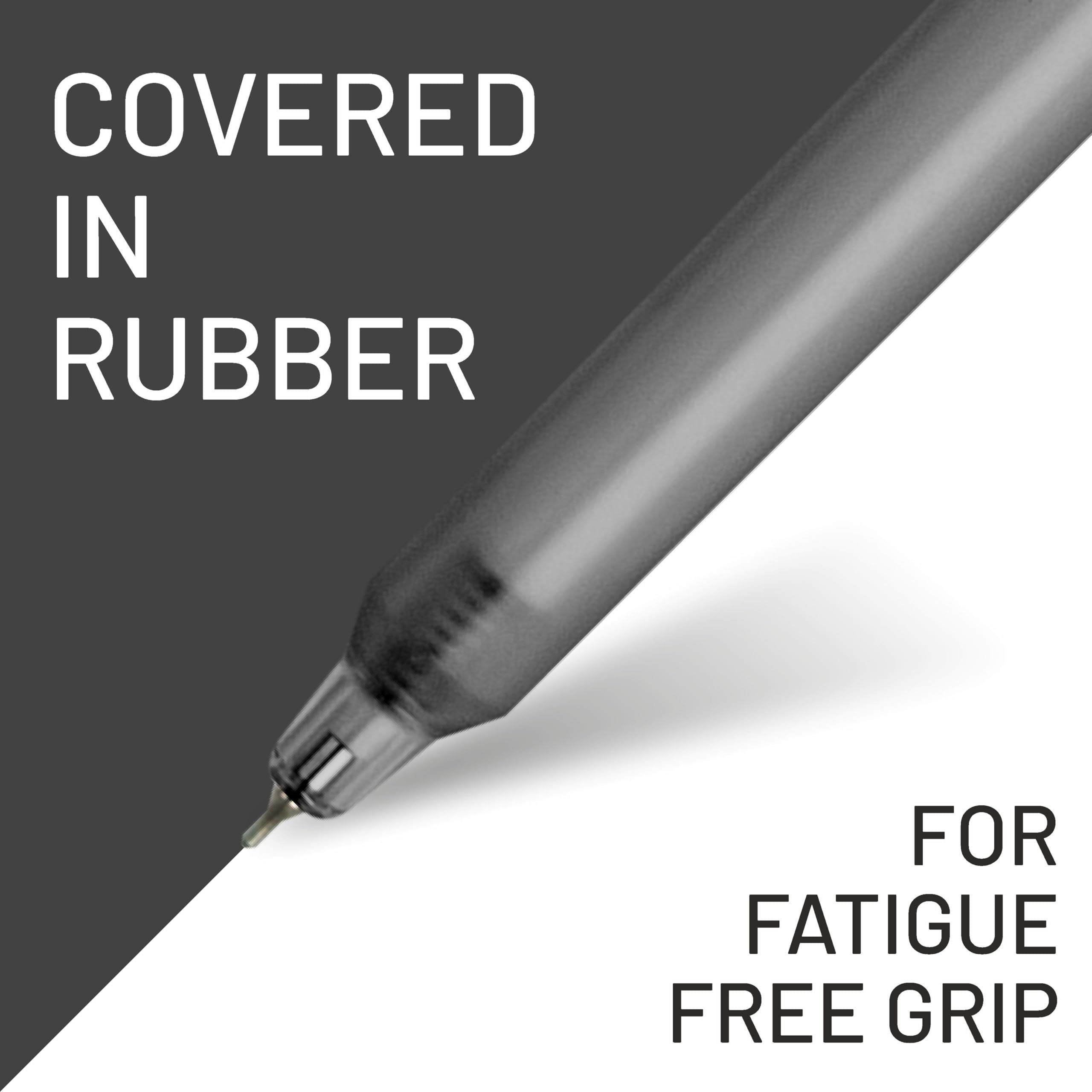 Anupam Sylent Roller - Bolígrafo de gel de 0,7 mm, impermeable, suave, de secado rápido, tinta oscura, agarre cómodo, bolígrafo de examen y oficina, tinta negra, recargable (negro, paquete de 4)