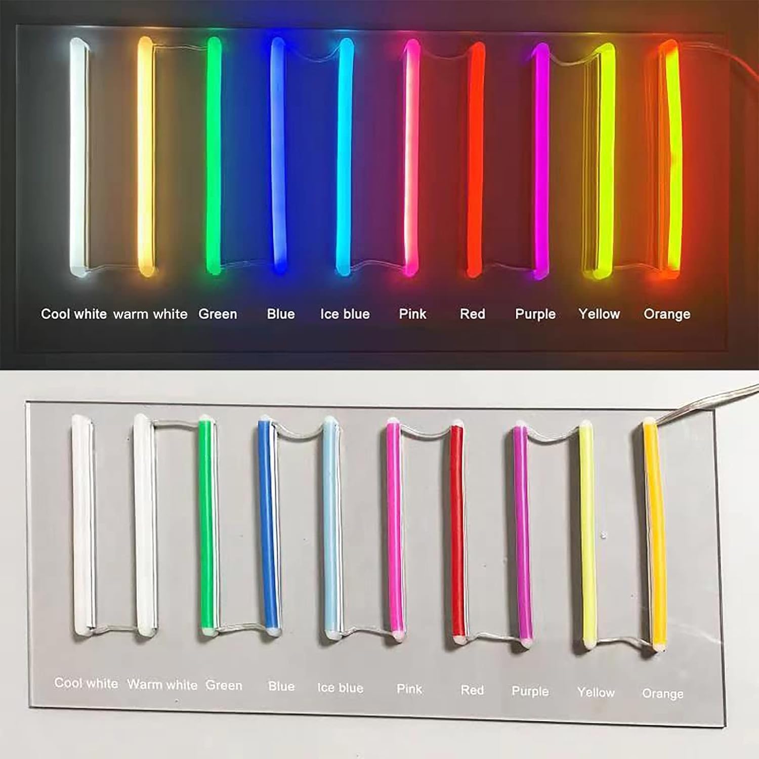 Znak neonowy LED Rozkoszuj się Neonami, Wystrój pokoju imprezowego Zasilane przez USB Białe neony LED, Wiszące na ścianie lampki nocne Szyld, 42X15cm