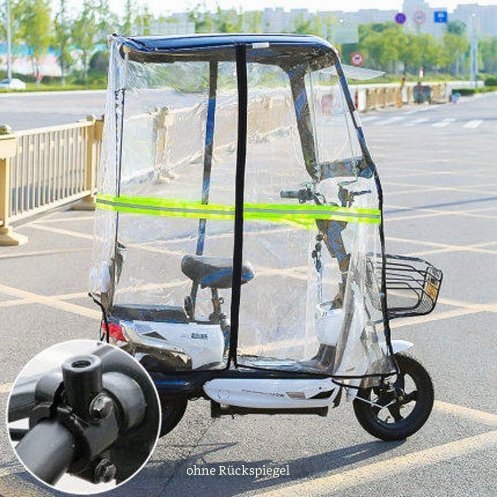 Universal-Regendach für Elektromobil, vollständig geschlossener transparenter Vorhang, Fahrrad-Sonnenschutz, Regenschutz
