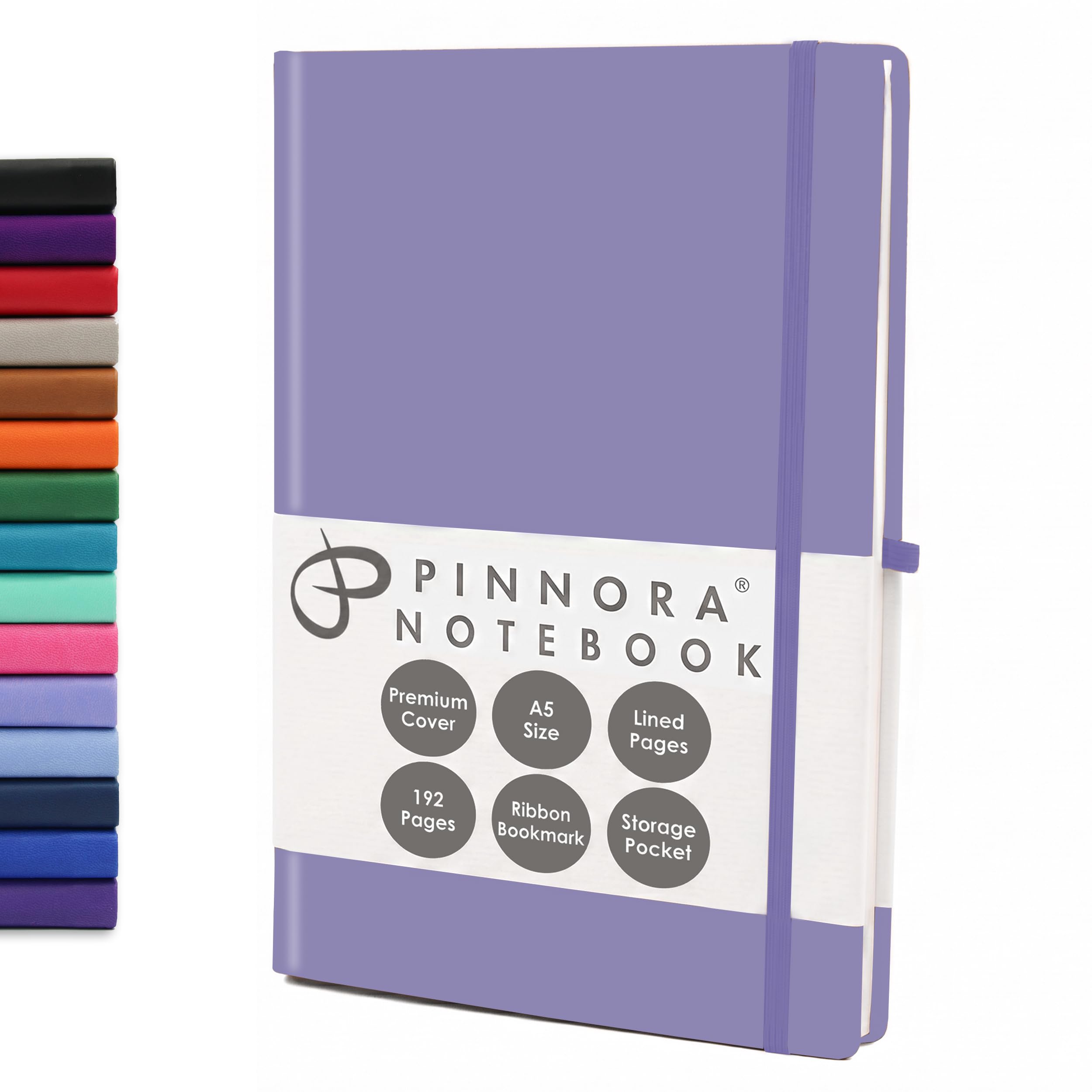 Pinnora Pastel Purple A5 Notebook – Lined Everyday Journal Notebook & Monthly Planner with 192 Pages, Notebooks for School, Office & Travel, Durable Cover, Smooth Paper, Ideal A5 Lined Notebooks — image 1