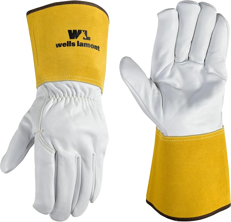 Wells Lamont TIG Welding Gloves, Pigskin Leather, Kevlar Stitching, Large | Heavy Duty, Heat Protection, Abrasion Resistant, Precision Welding, Metal Fabrication
