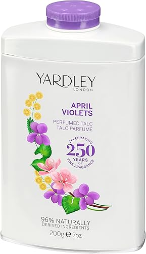 Yardley de Londres perfumado Talc para las mujeres Abril Violets 7Onza