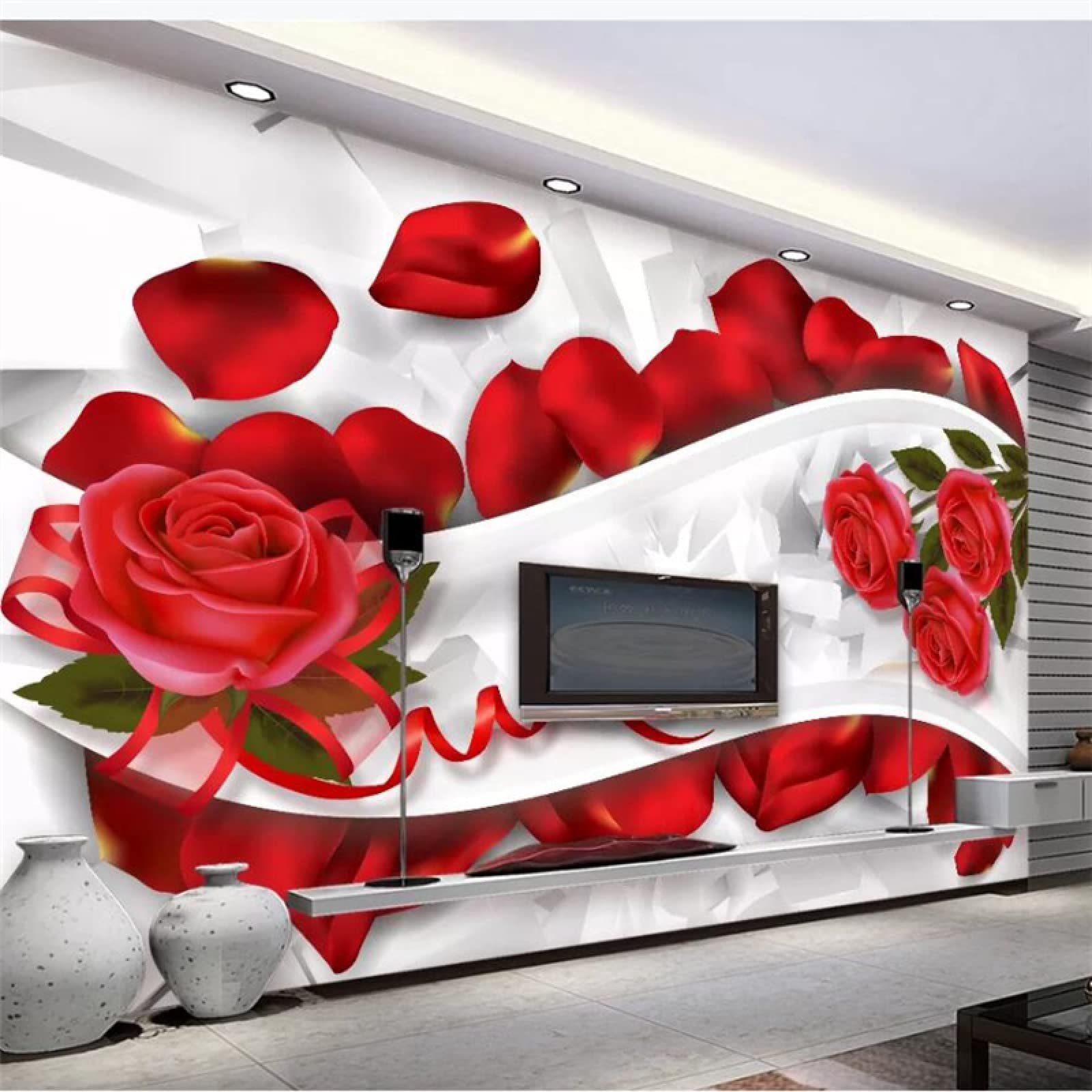 Papier Peint Adhésif 3D Pétales Gracieux Q12337 - Autocollant Mural Kay - Style Image